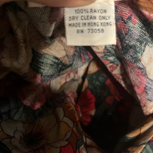 Vtg Dark Romantic Floral Fairy Grunge Blouse Maxi Skirt Coord Set Womens Size 10 - Picture 6 of 7